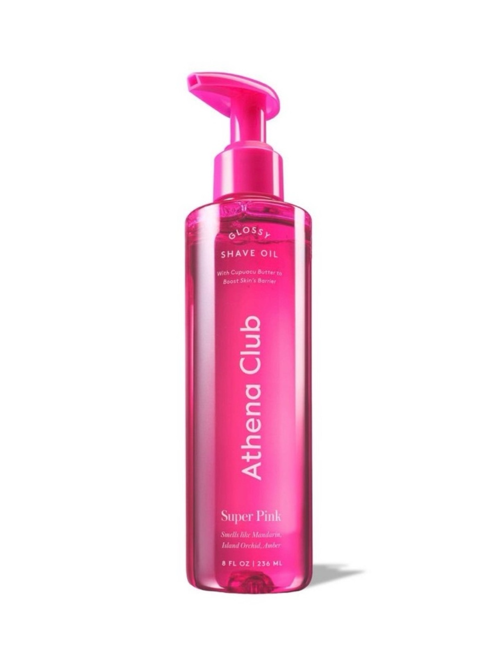 New Athena Club Glossy Shave Oil Super Pink
8 Fl Oz: Whole Body, Pre-Shave Oil